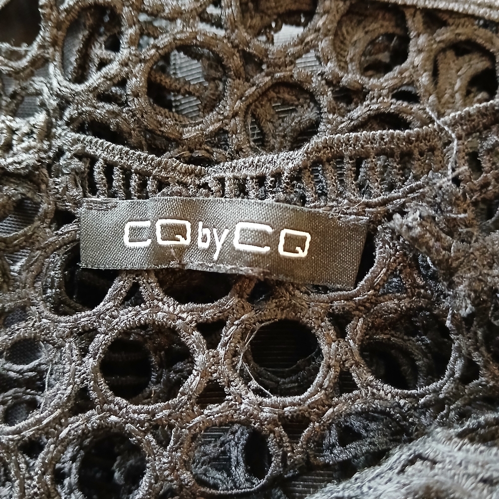 Cqbycq Black Crochet Dress Medium - Picture 4 of 4